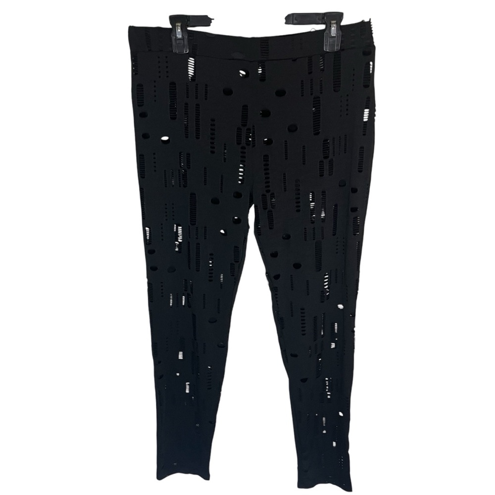 SHEIN 2 Piece Black Cut Out Tee & Leggings XXL - Picture 7 of 12